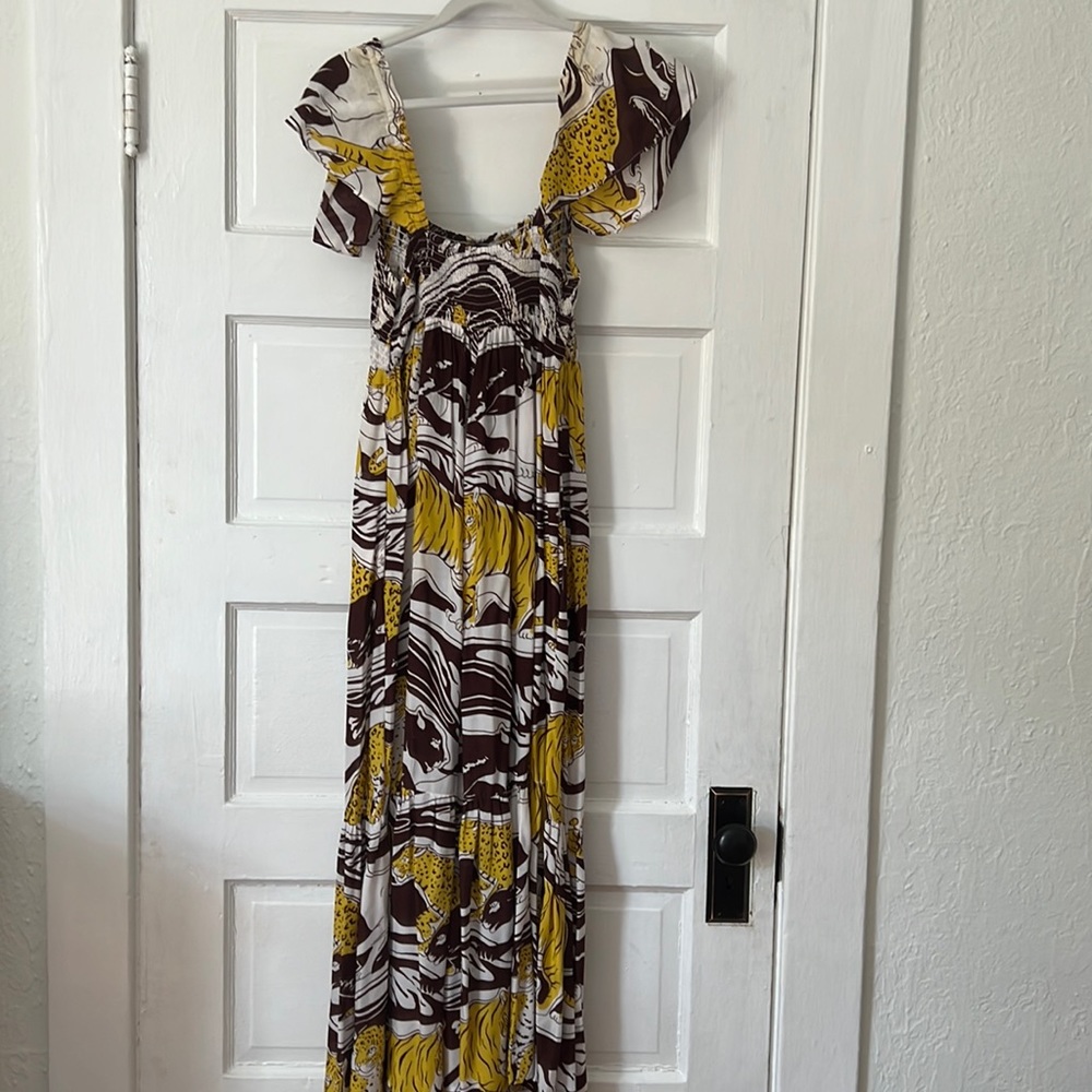 Anthropologie Smocked Bodice Maxi Dress